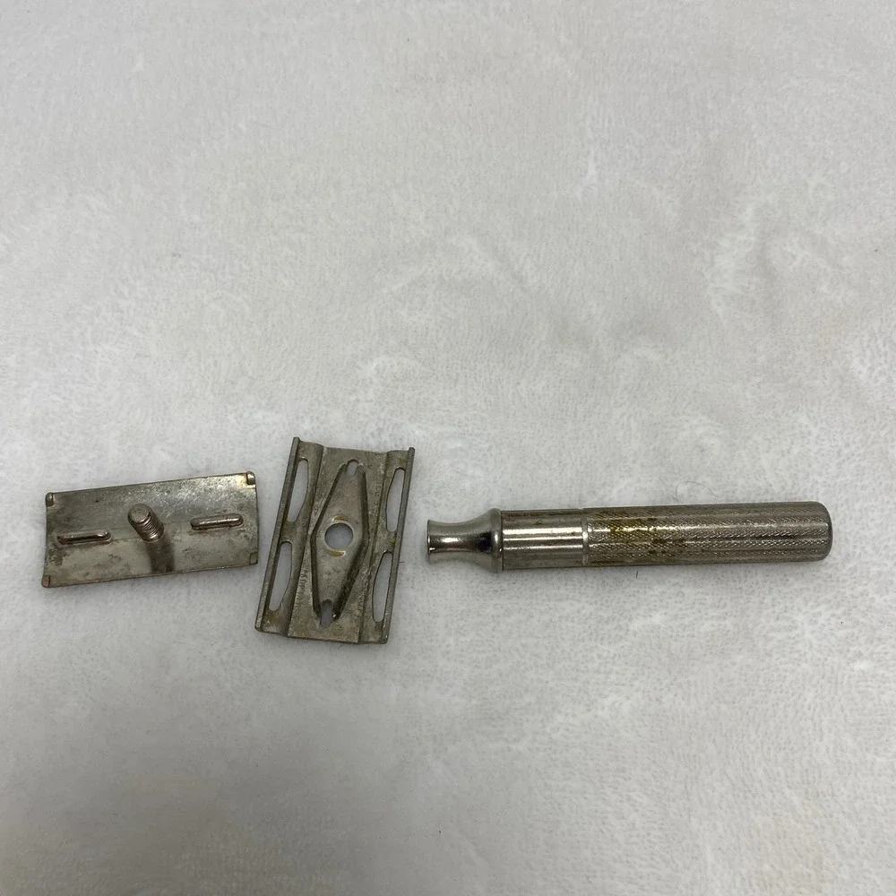 Vintage Safety Razor Metal Handle‎ Double Edge Shaving Tool